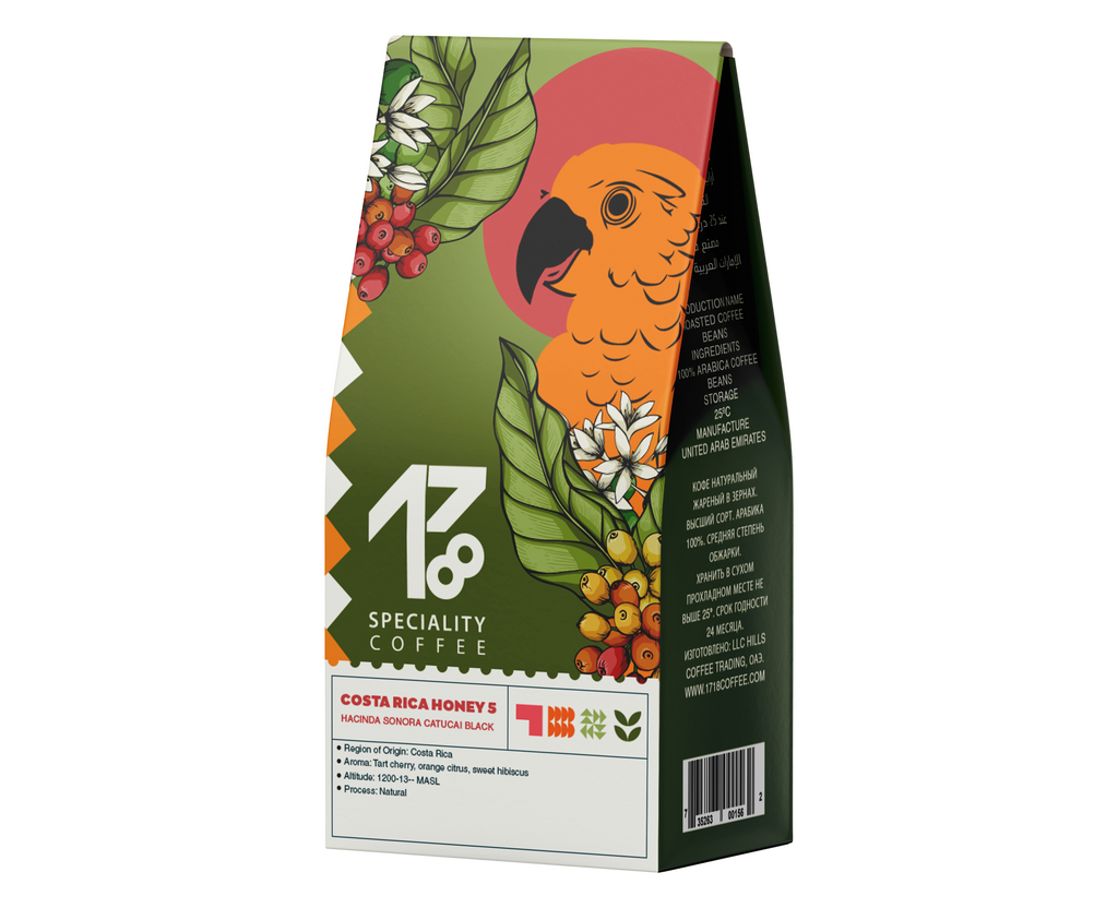 Costa Rica honey process coffee bag — 1718 Coffee Dubai