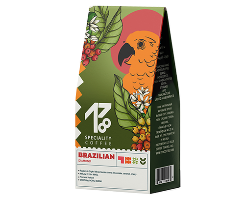 Brazil natural process specialty coffee bag — 1718 Coffee Dubai