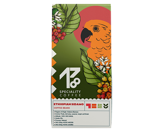Ethiopian Geisha natural process specialty coffee beans — 1718 Coffee Dubai