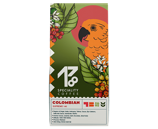 Colombia Pink Bourbon coffee beans — 1718 Coffee Dubai