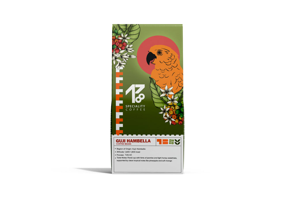 Ethiopia Guji Hambela specialty coffee front — 1718 Coffee Dubai