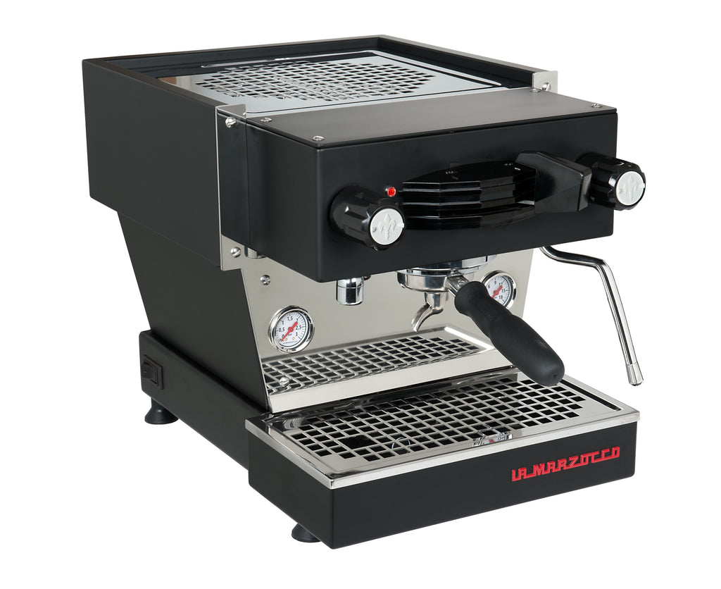 La Marzocco Linea Mini Black coffee machine angle view — 1718 Coffee Dubai